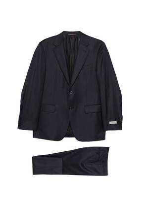 Canali herringbone buttoned suit - Blue