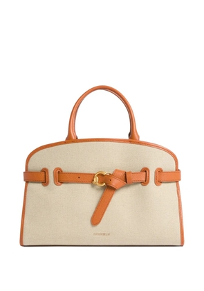Coccinelle medium Sabine contrast-trim buckled tote bag - Neutrals