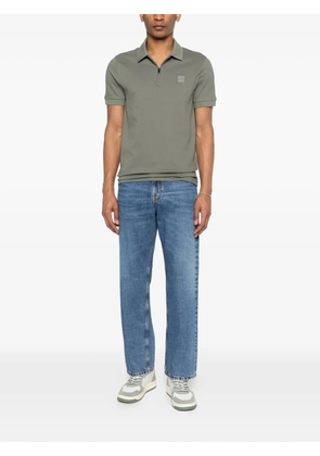 BOSS zip polo shirt - Green