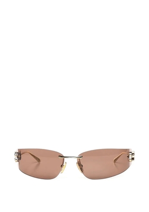 Balenciaga Gossip D-frame rimless sunglasses - Brown