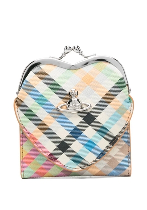 Vivienne Westwood heart-shape check wallet - Neutrals