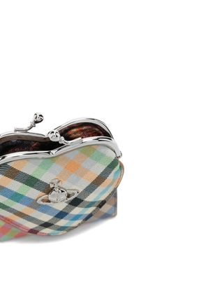 Vivienne Westwood heart-shape check wallet - Neutrals