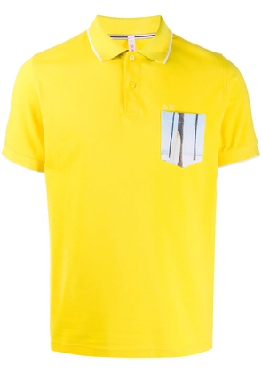 Sun68 graphic-print polo shirt - Yellow