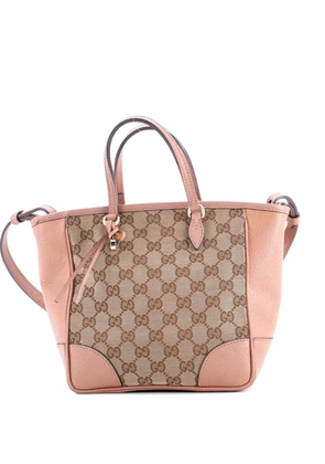 Gucci Pre-Owned Bree Convertible Tote GG Canvas with Leather Small crossbody bag - Brown