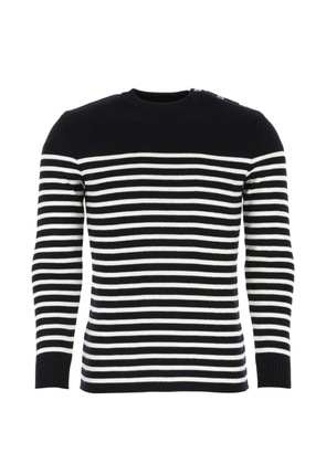 Saint James Rochefort button striped jumper - Blue