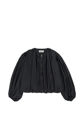 PSOPHIA balloon-sleeve zip-up bomber jacket - Black