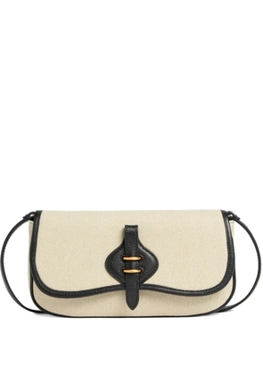 Coccinelle small Mavery buckled clutch bag - Neutrals