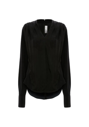Victoria Beckham V-neck long-sleeve top - Black