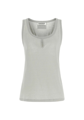 Victoria Beckham scoop-neck cut-out tank top - Grey