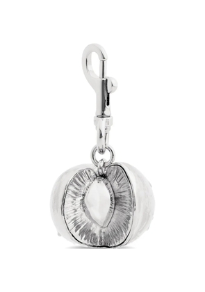 Rabanne peach-pendant bag charm - Silver