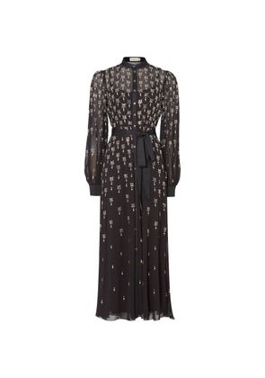 Temperley London buttoned embellished maxi gown - Black