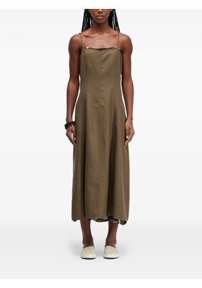 Osklen straps floral dress - Brown