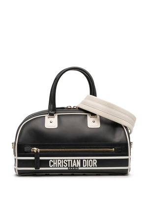Christian Dior Pre-Owned 2021 Medium Leather Dior Vibe Zip Bowling Bag satchel - Black