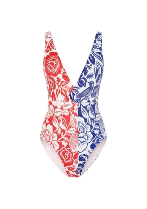 FARM Rio Cashew and Birds swimwear - Red