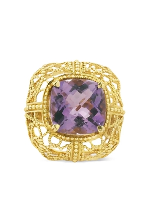 Lisa Nik 18K yellow gold amethyst ring