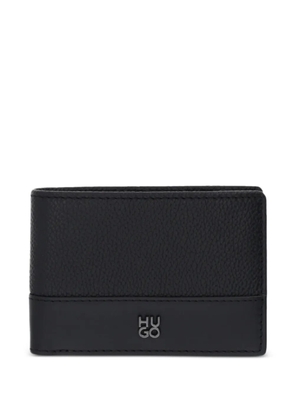HUGO logo-plaque wallet - Black