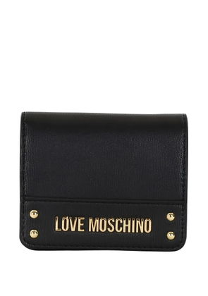 Love Moschino logo-lettering wallet - Black