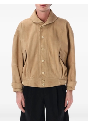 Auralee suede bomber jacket - Neutrals