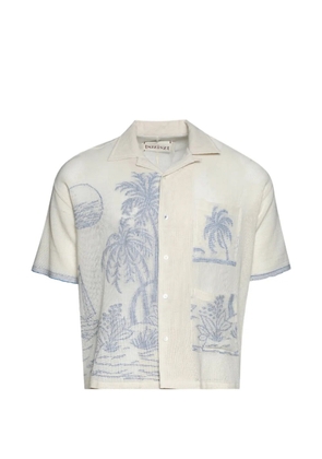 Baziszt Chand patterned pocket shirt - Neutrals