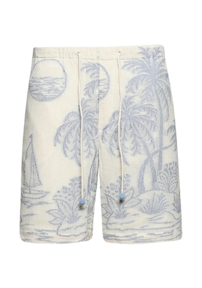 Baziszt Chand tropical-print shorts - Neutrals