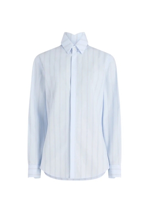 Jean Paul Gaultier pinstriped collar shirt - Blue