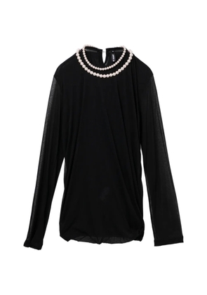 Junya Watanabe pearl-embellished top - Black