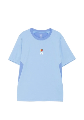 On round-neck logo T-shirt - Blue