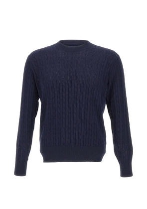 Kangra cable-knit crew-neck sweater - Blue
