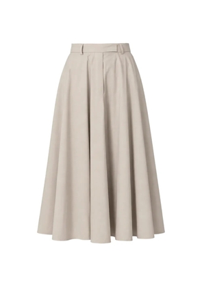 Officine Generale Bertille pleated cotton midi skirt - Grey