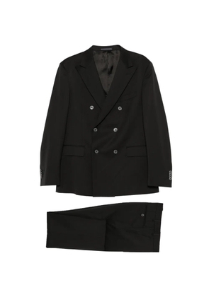 Cenere GB flap-pocket double-breasted suit - Black