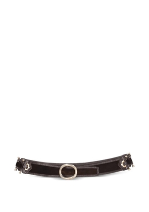 Pirovano Vintage oval-buckle belt - Brown