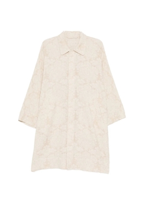Kinyan Lam patterned collared coat - Neutrals