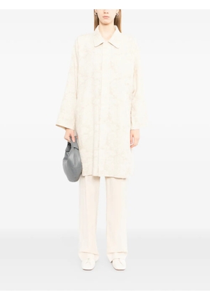 Kinyan Lam patterned collared coat - Neutrals