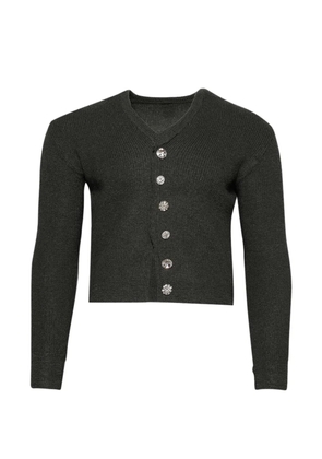 PROTOTYPES jewellery button woolen cardigan - Green