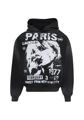 Paris Laundry graphic oversized hoodie - Black