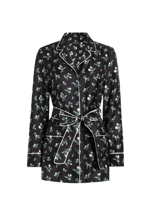 Dolce & Gabbana roses and lilies of the valley-print twill shirt - Black