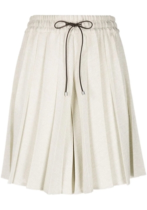 Fabiana Filippi pleated high-waisted skorts - White