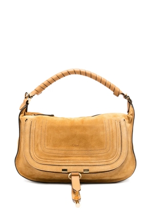 Chloé small Marcie topstitched-handle tote bag - Brown