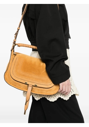 Chloé small Marcie topstitched-handle tote bag - Brown