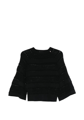 LIU JO crochet knitted top - Black