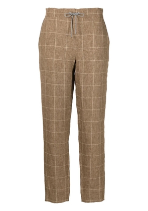 Fabiana Filippi checked straight-leg trousers - Brown