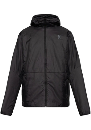 On hooded lightweight jacket - Black