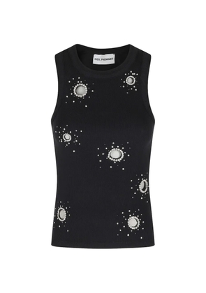 DES PHEMMES embellished tank top - Black