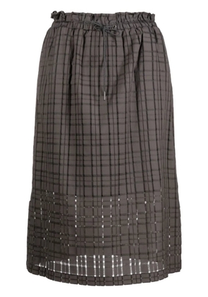 Fabiana Filippi checked drawstring skirt - Grey