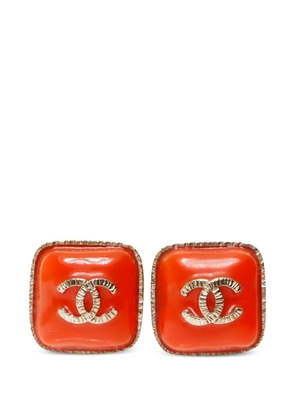 CHANEL Pre-Owned 2014 square-shape earrings - Gold