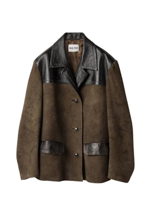 Miu Miu suede jacket - Brown