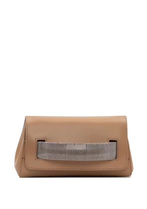 Orciani chain gossip xs-alba clutch bag - Neutrals