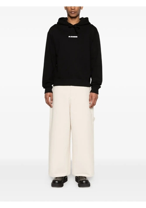 Jil Sander logo-print hoodie - Black