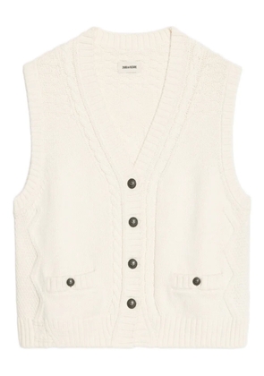 Zadig&Voltaire cable-knit vest - Neutrals