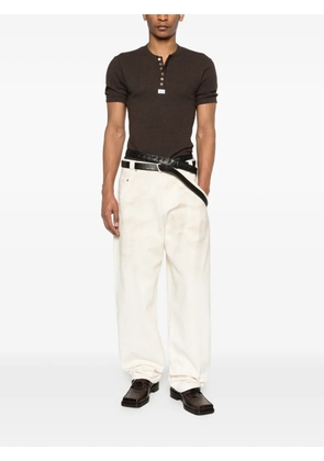 Magliano Nudo Serafino ribbed T-shirt - Brown